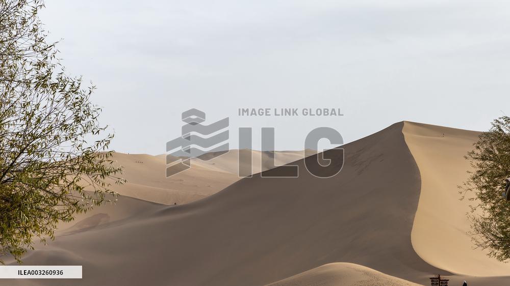 Mingsha Mountain Crescent Spring in Jiuquan