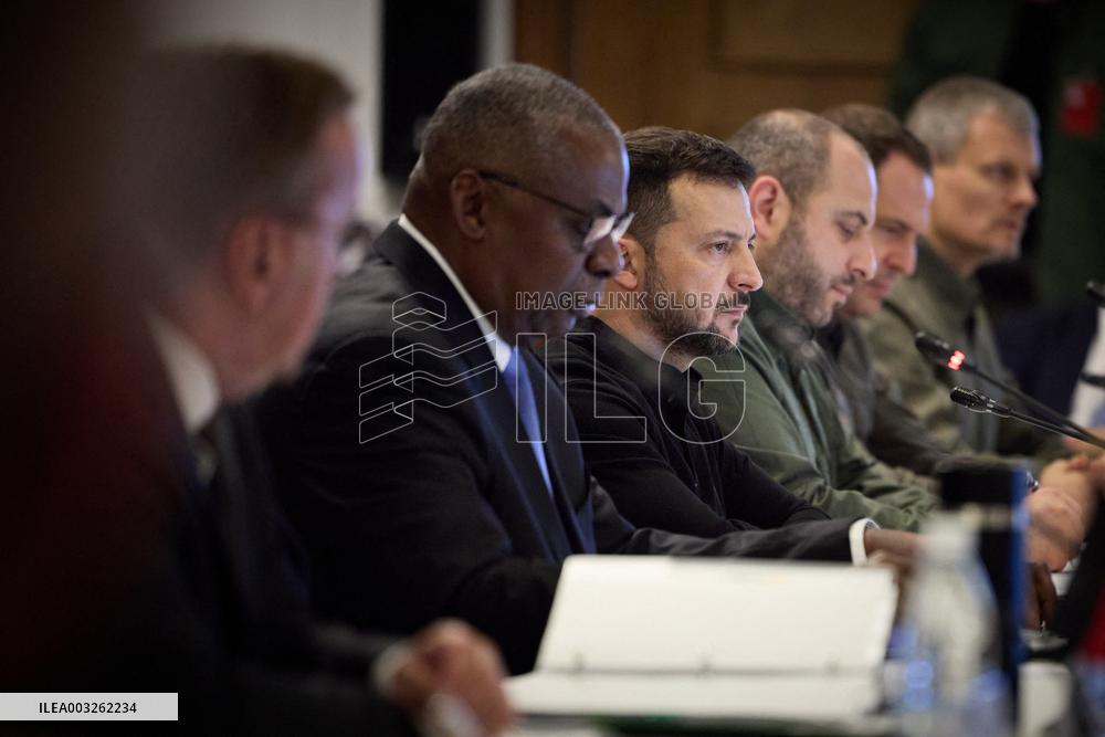 Ukraine Contact Group Meeting At Ramstein Air Base - Germany