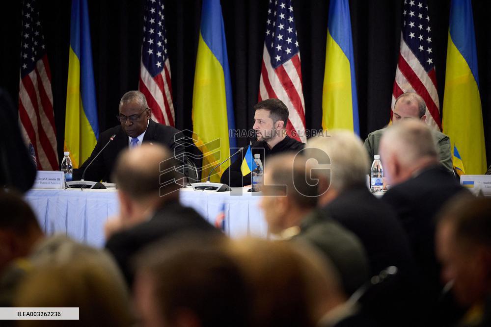 Ukraine Contact Group Meeting At Ramstein Air Base - Germany