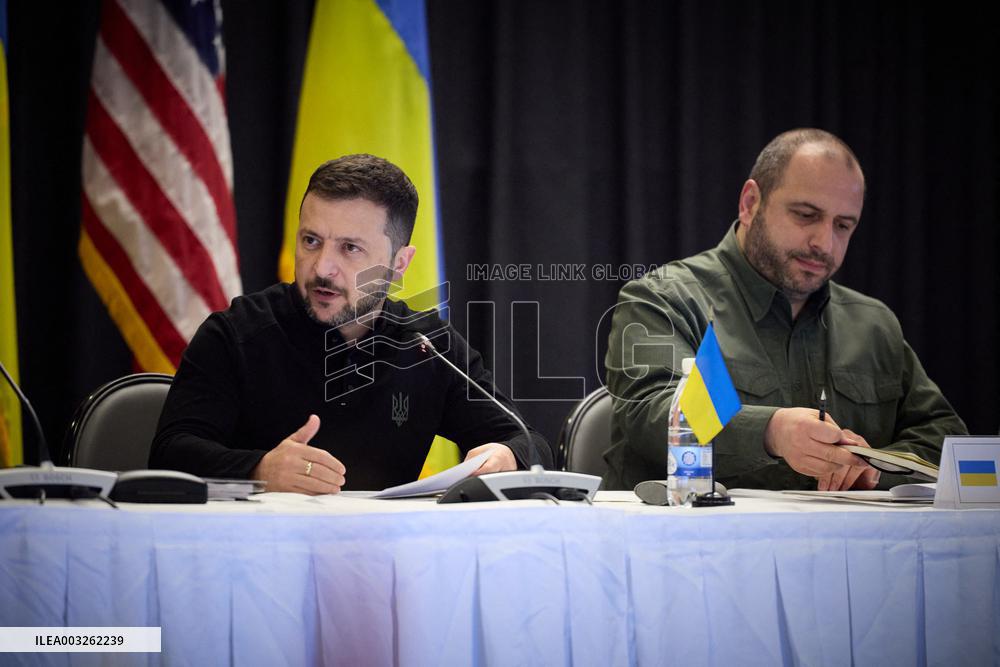 Ukraine Contact Group Meeting At Ramstein Air Base - Germany