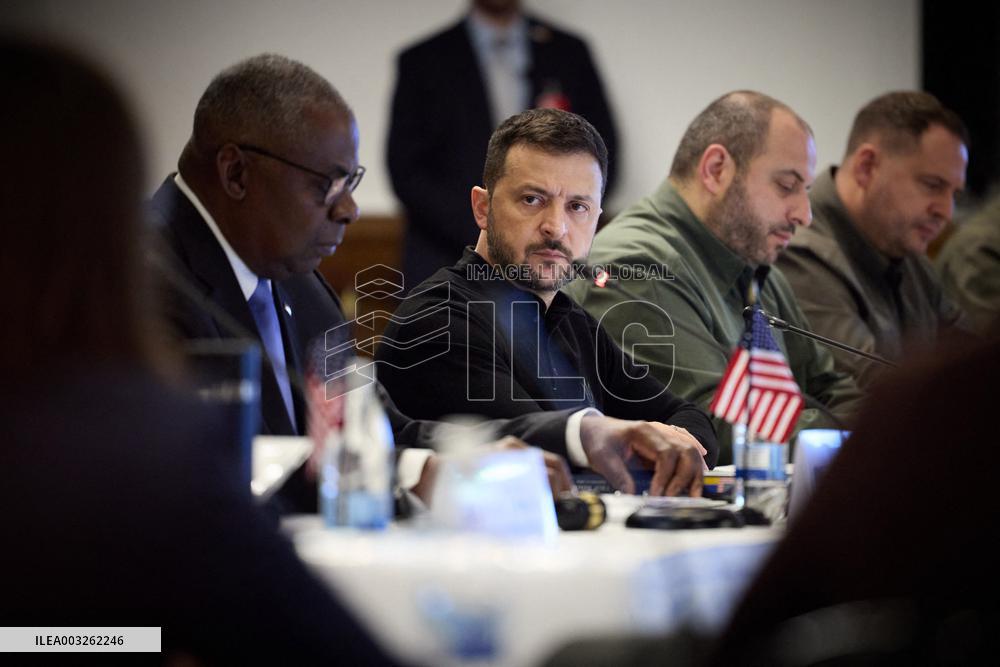 Ukraine Contact Group Meeting At Ramstein Air Base - Germany