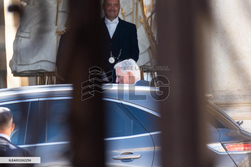 Newly Appointed PM Barnier At The Elysee - Paris