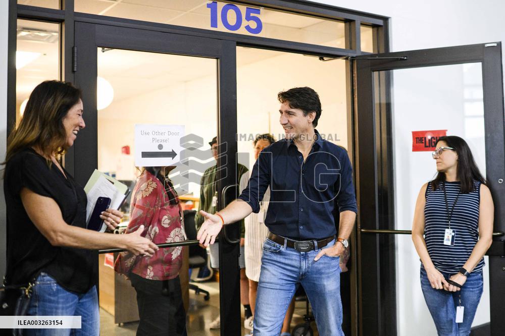 Justin Trudeau Visits Cinespace Studios - Toronto