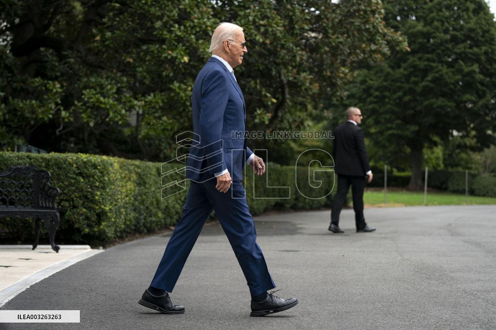 President Biden departs White House for Ann Arbor, Michigan