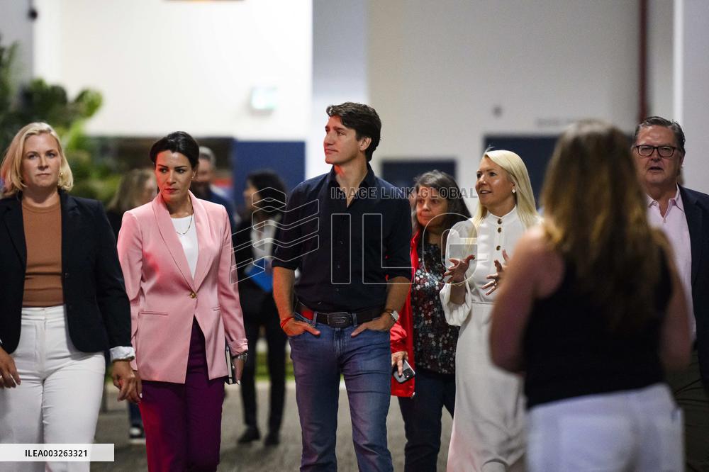 Justin Trudeau Visits Cinespace Studios - Toronto