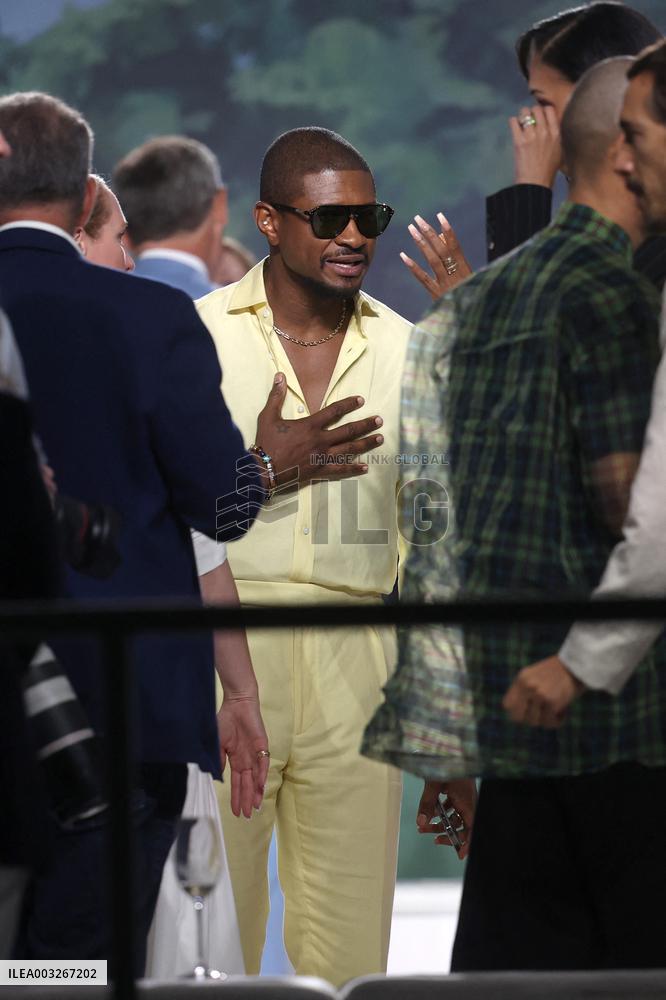 NYFW - Usher At Ralph Lauren Show