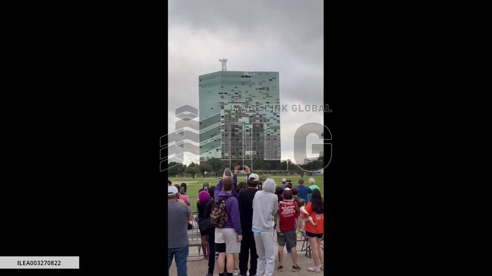 US: Hurricane-Damaged Capital One Tower In Lake Charles Imploded