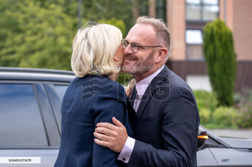 Marine Le Pen Arrives In Henin-Beaumont - France