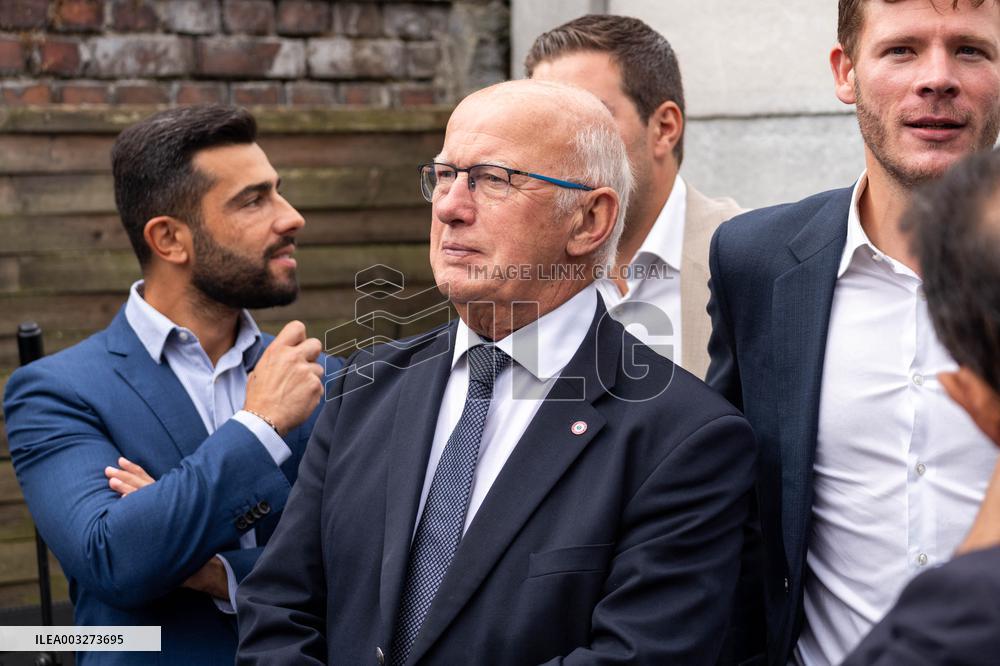 Marine Le Pen Arrives In Henin-Beaumont - France