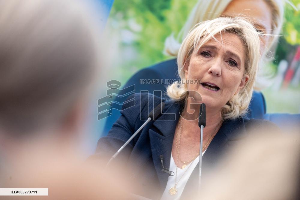 Marine Le Pen Arrives In Henin-Beaumont - France