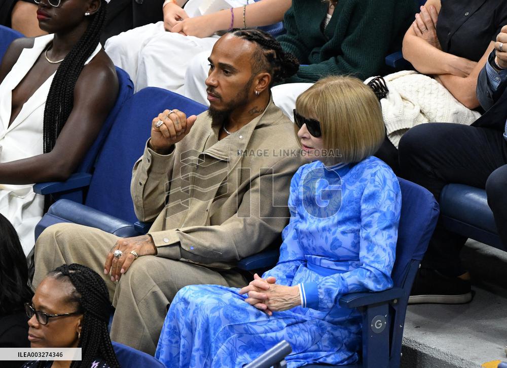 US Open - Lewis Hamilton And Anna Wintour In The Stands
