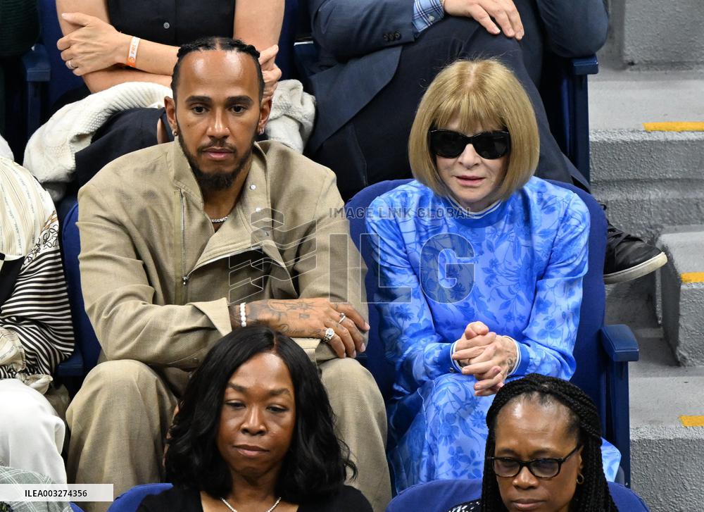 US Open - Lewis Hamilton And Anna Wintour In The Stands