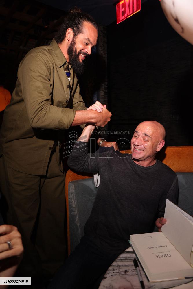 Joakim Noah And Andre Agassi At Prince X DraftKings Dinner - NYC