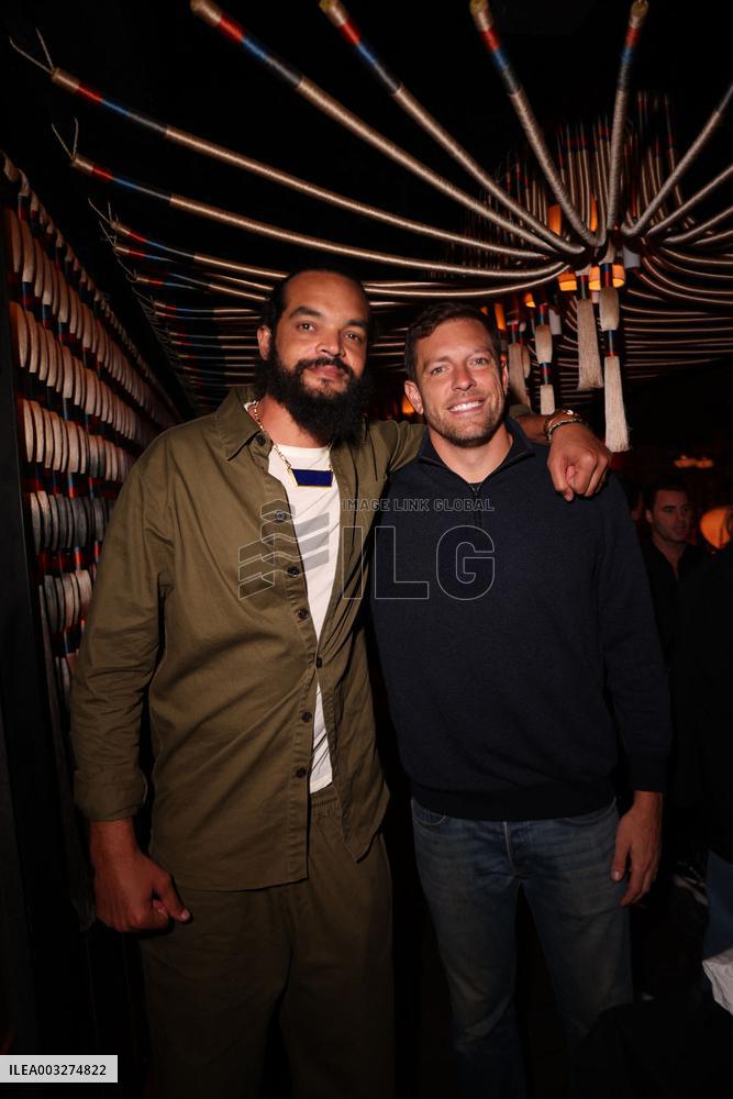 Joakim Noah And Andre Agassi At Prince X DraftKings Dinner - NYC