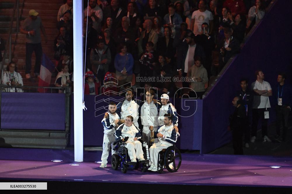 Paris 2024 Paralympics - French Athletes With The Paralympic Flame