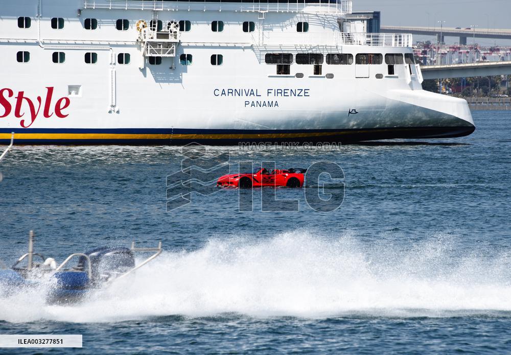 A Corvette C8 Jet Ski Moored In Long Beach - California