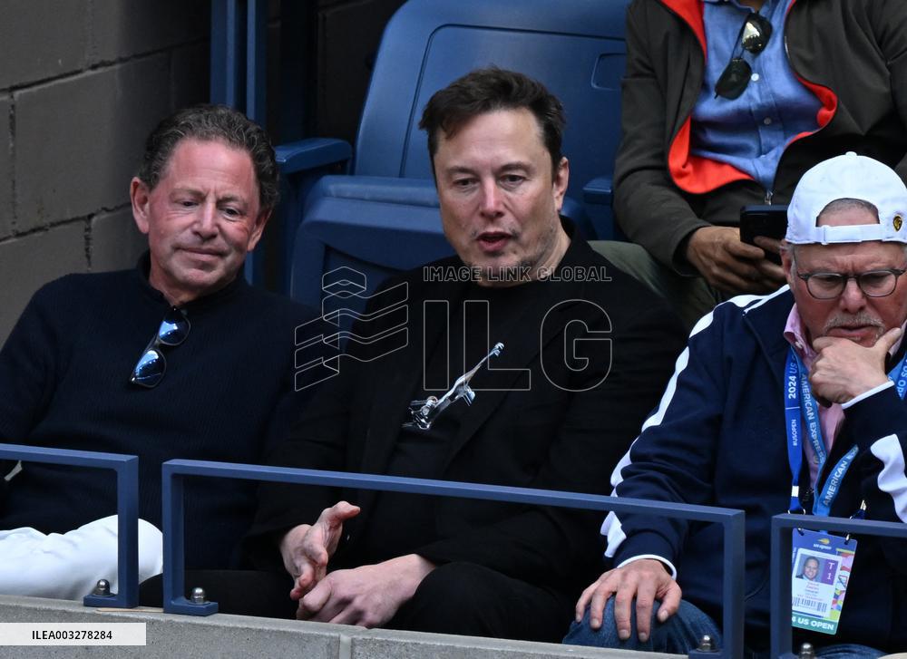 US Open - Elon Musk In The Stands