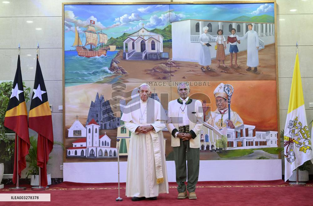 Pope Francis At The Presidential Palace In Dili - Timor Leste