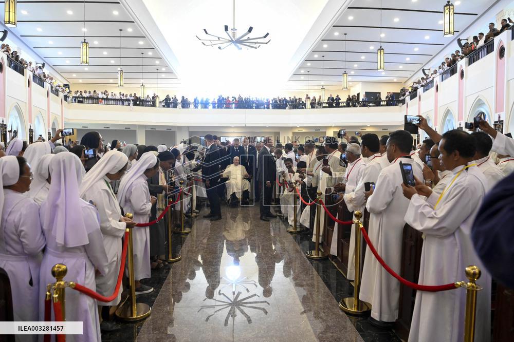 Pope Francis Meets Religious In Dili - Timor Leste
