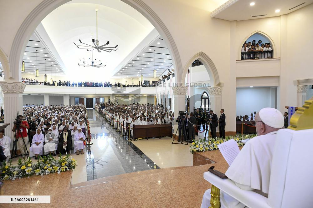 Pope Francis Meets Religious In Dili - Timor Leste