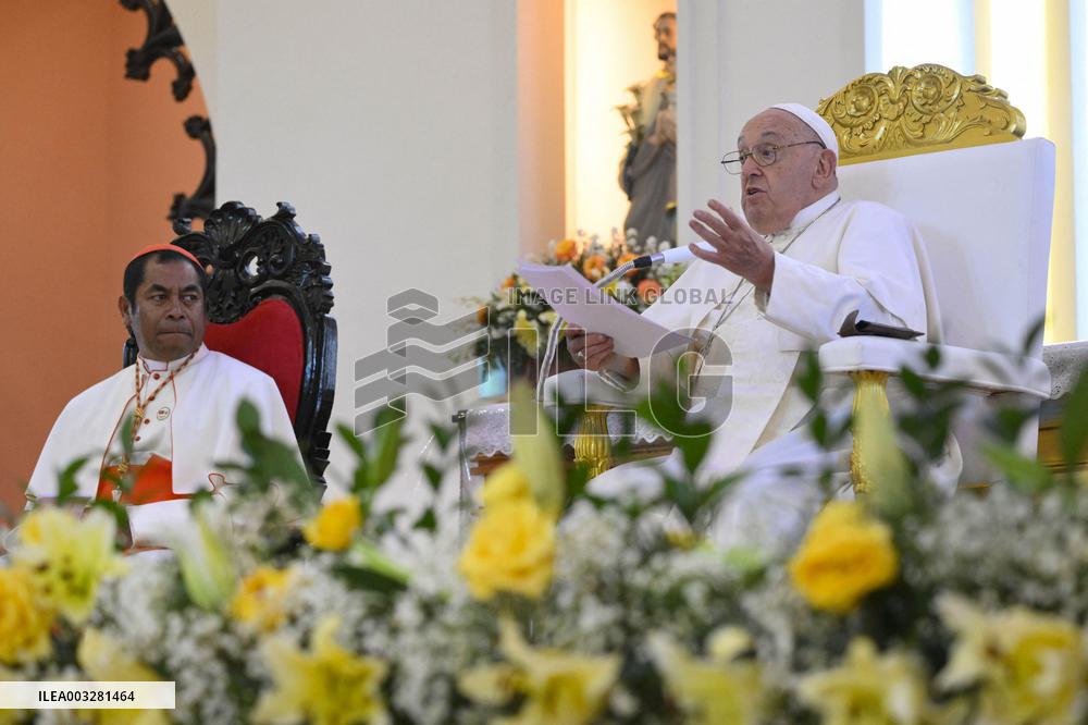 Pope Francis Meets Religious In Dili - Timor Leste
