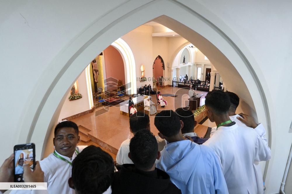 Pope Francis Meets Religious In Dili - Timor Leste