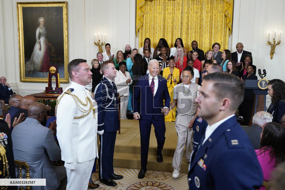 Joe Biden welcomes the Gamecocks Basketball Team - Washington