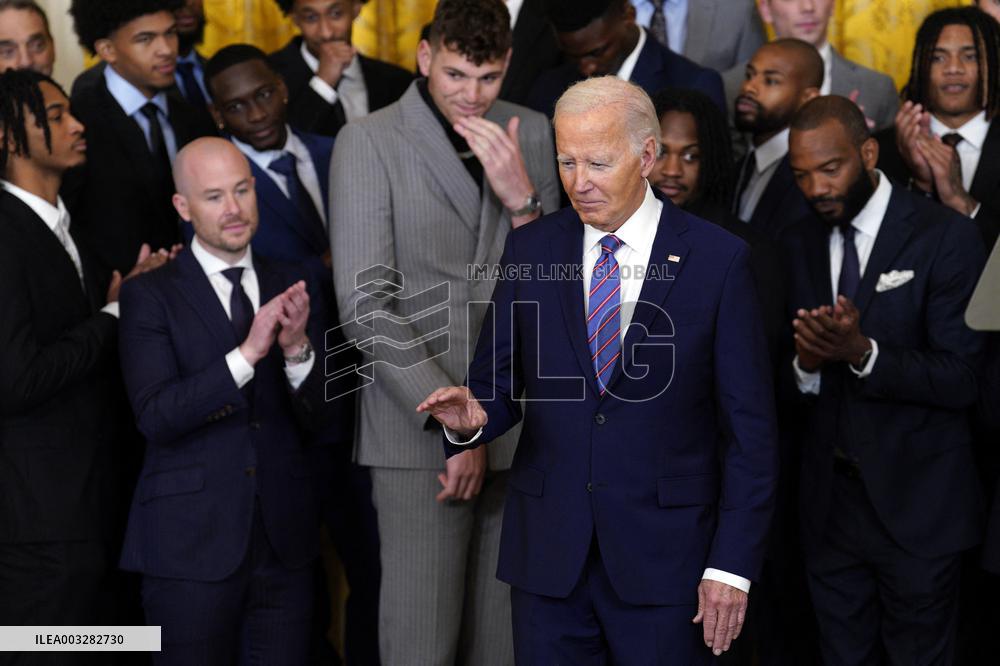 Joe Biden welcomes the Huskies Basketball Team - Washington