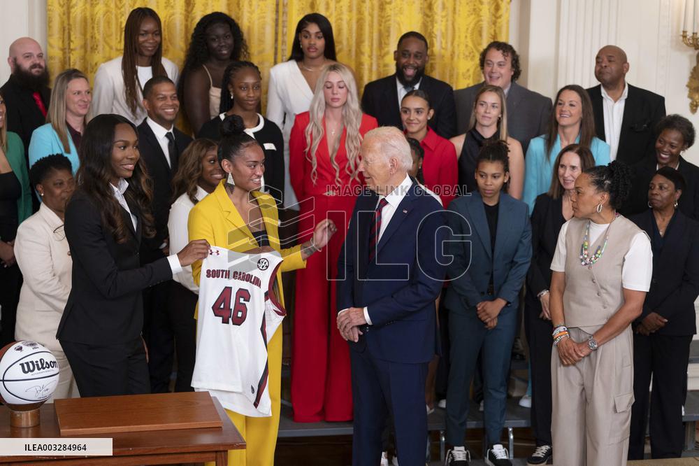 Biden Welcomes The University Of South Carolina Gamecocks - Washington