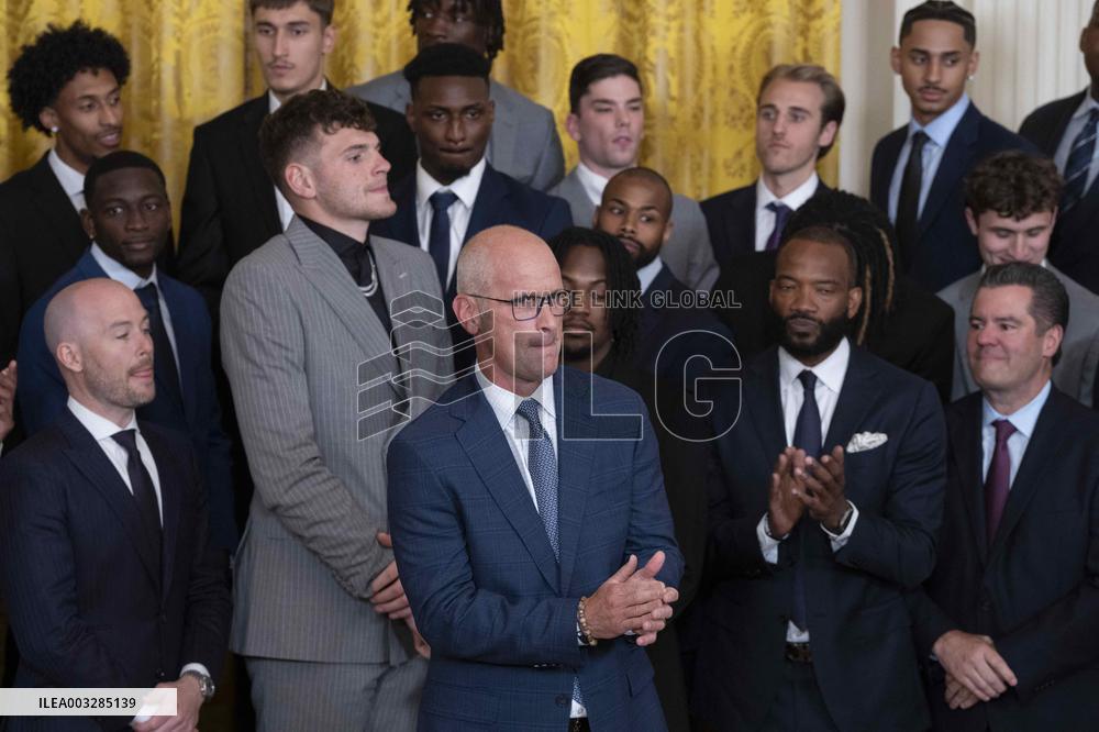 Biden Welcomes The University Of Connecticut Huskies Men - Washington