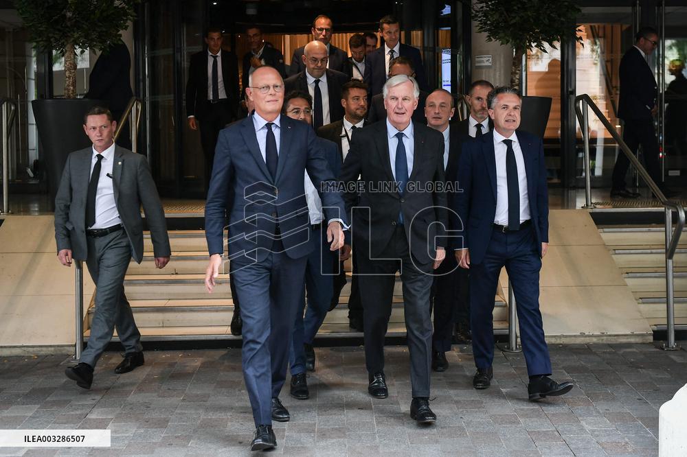 Press conference during French right-wing party Horizons parliamentary days - Reims FA