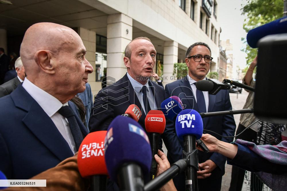 Press conference during French right-wing party Horizons parliamentary days - Reims FA