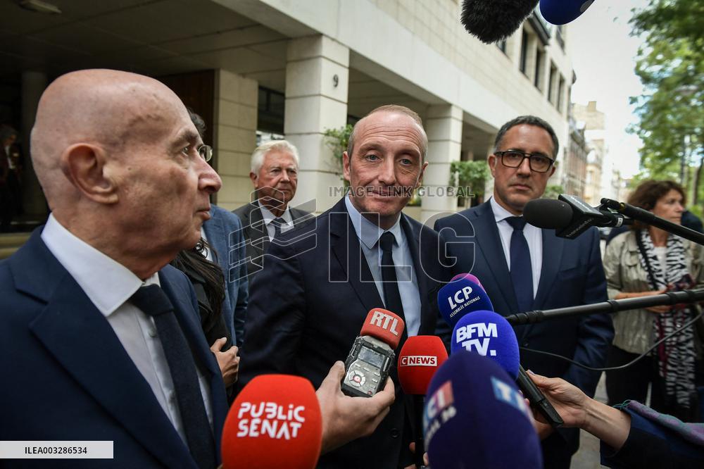 Press conference during French right-wing party Horizons parliamentary days - Reims FA