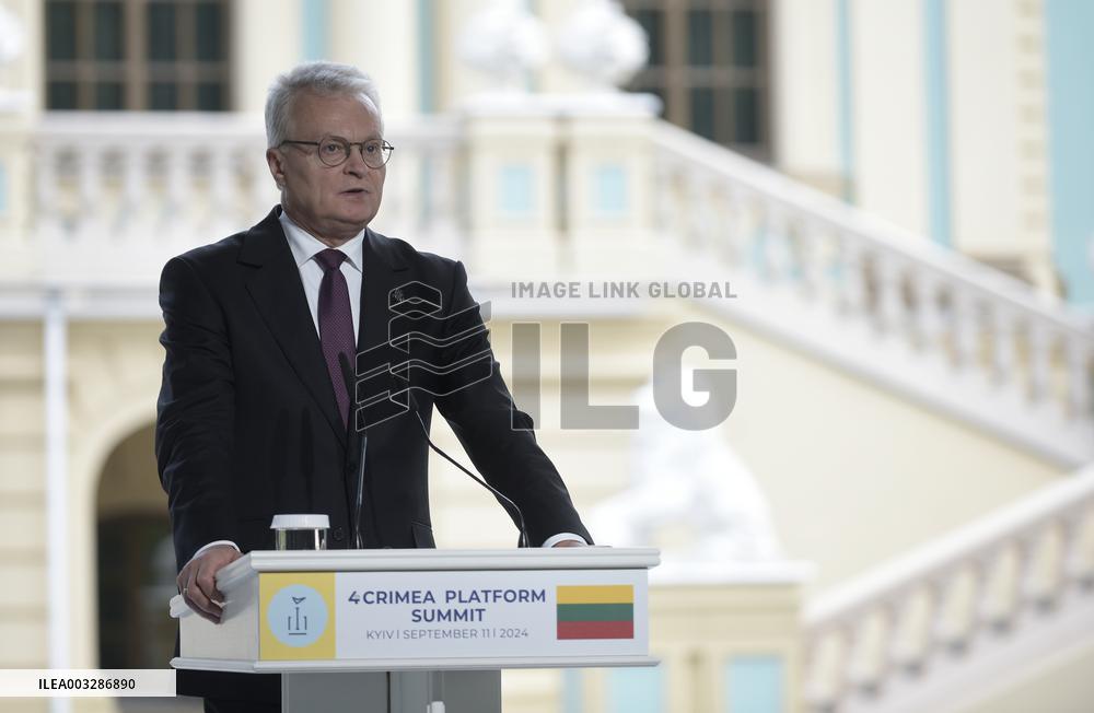 News conference of 4th Crimea Platform Summit guests in Kyiv