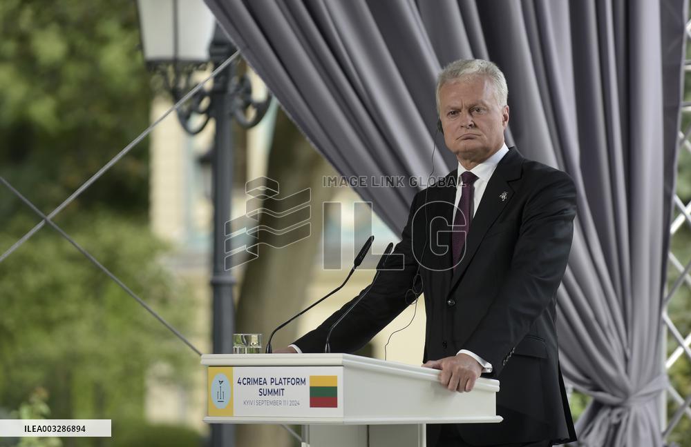 News conference of 4th Crimea Platform Summit guests in Kyiv