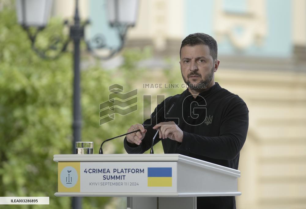 News conference of 4th Crimea Platform Summit guests in Kyiv
