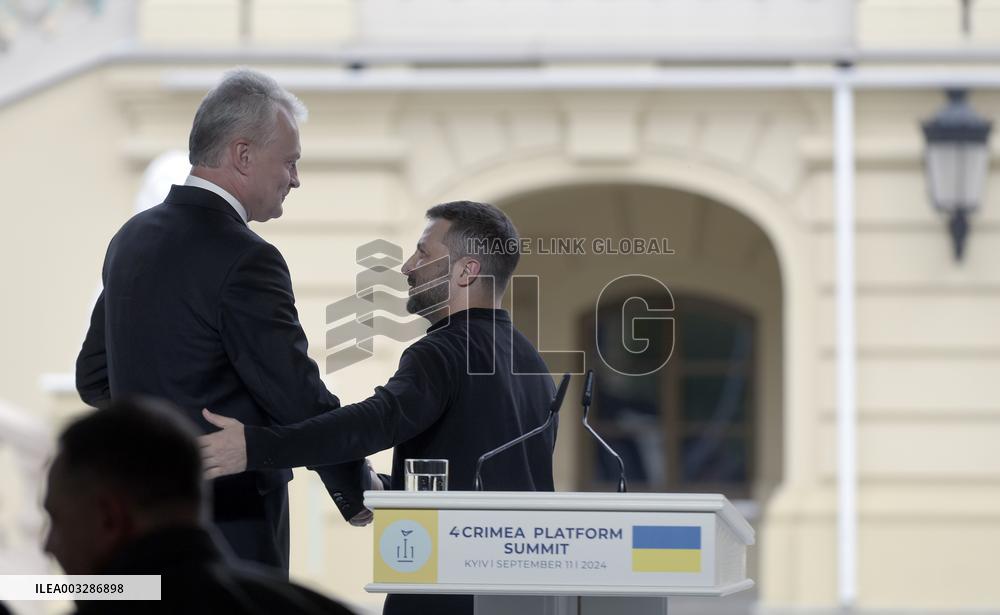 News conference of 4th Crimea Platform Summit guests in Kyiv