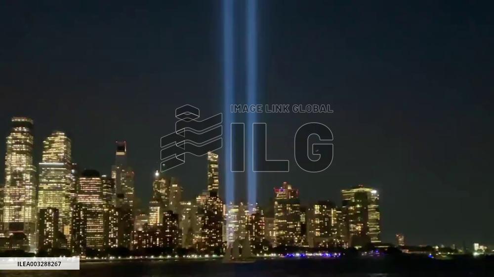 US: Annual Tribute In Light Illuminates Sky Marking 23rd 911 Anniversary