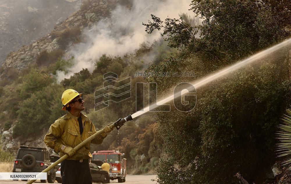Bridge Fire Rages In LA County - California