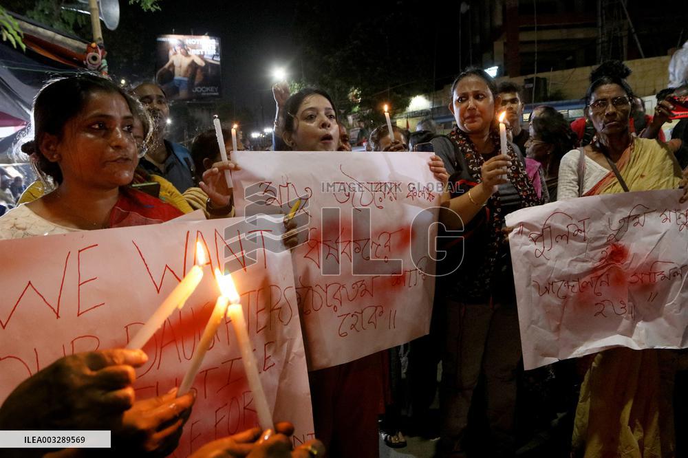 Protest Over Kolkata Doctor Rape-Murder Case - India