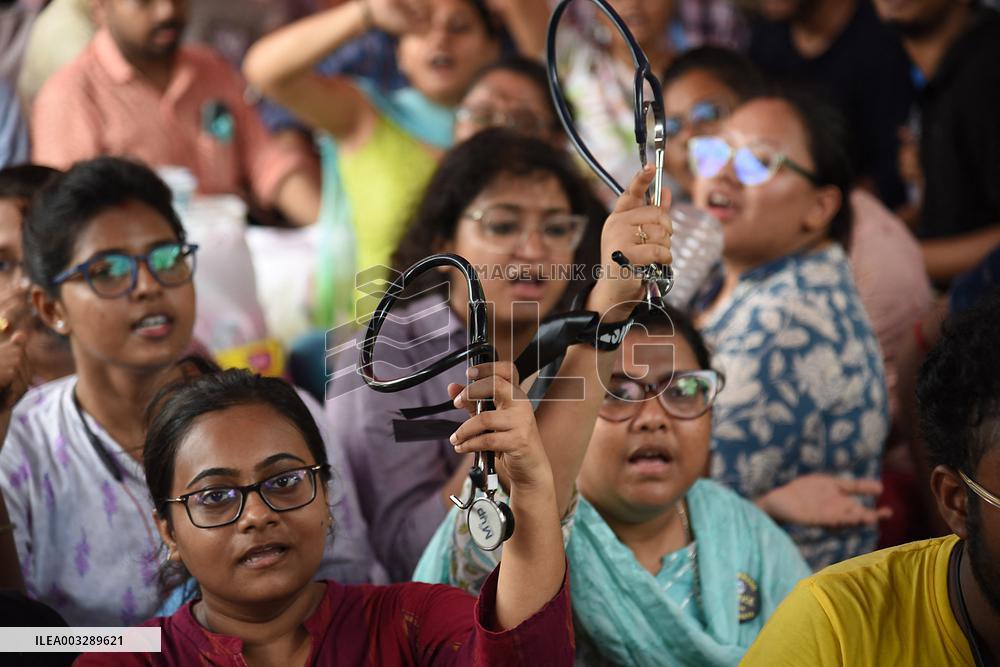 Protest Over Kolkata Doctor Rape-Murder Case - India