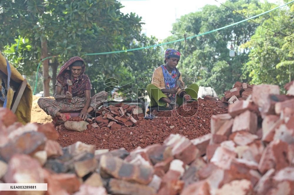 Brick Breaking Yard - Bangladesh