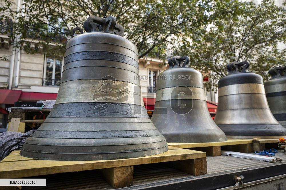 Eight Bells Return To Belfry Of Notre Dame - Paris