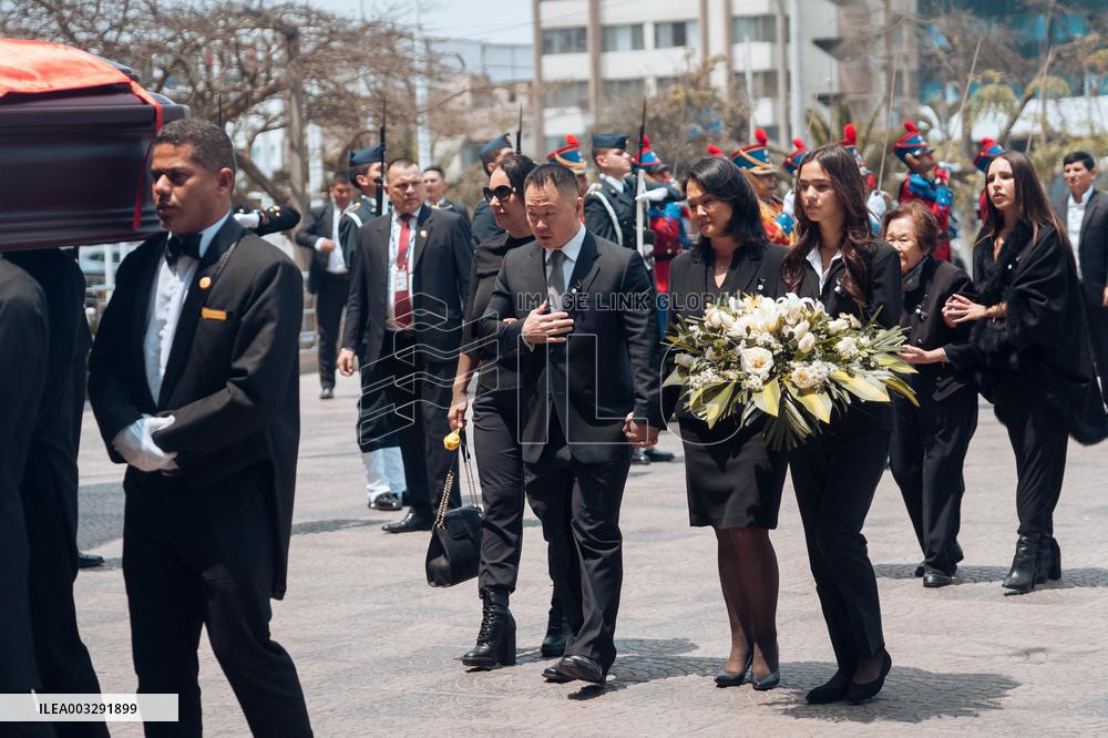 Funeral Of Former President Alberto Fujimori - Lima
