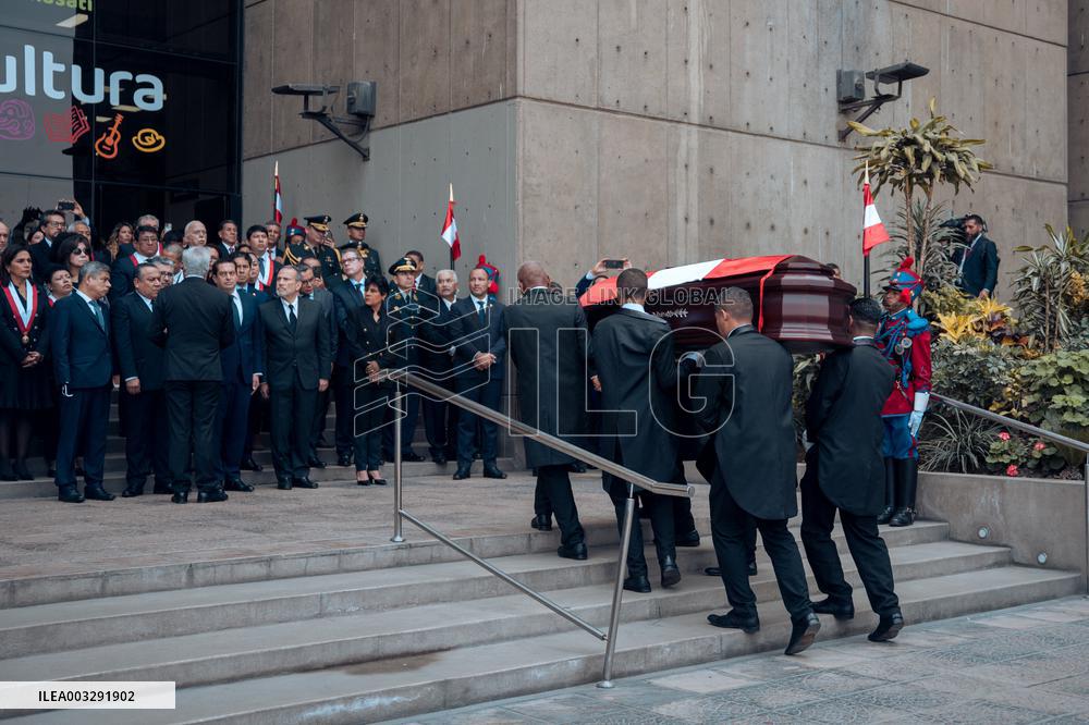 Funeral Of Former President Alberto Fujimori - Lima