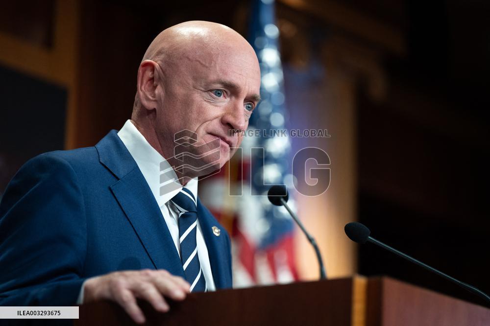 Schumer Holds A Press Conference On Project 2025 - Washington