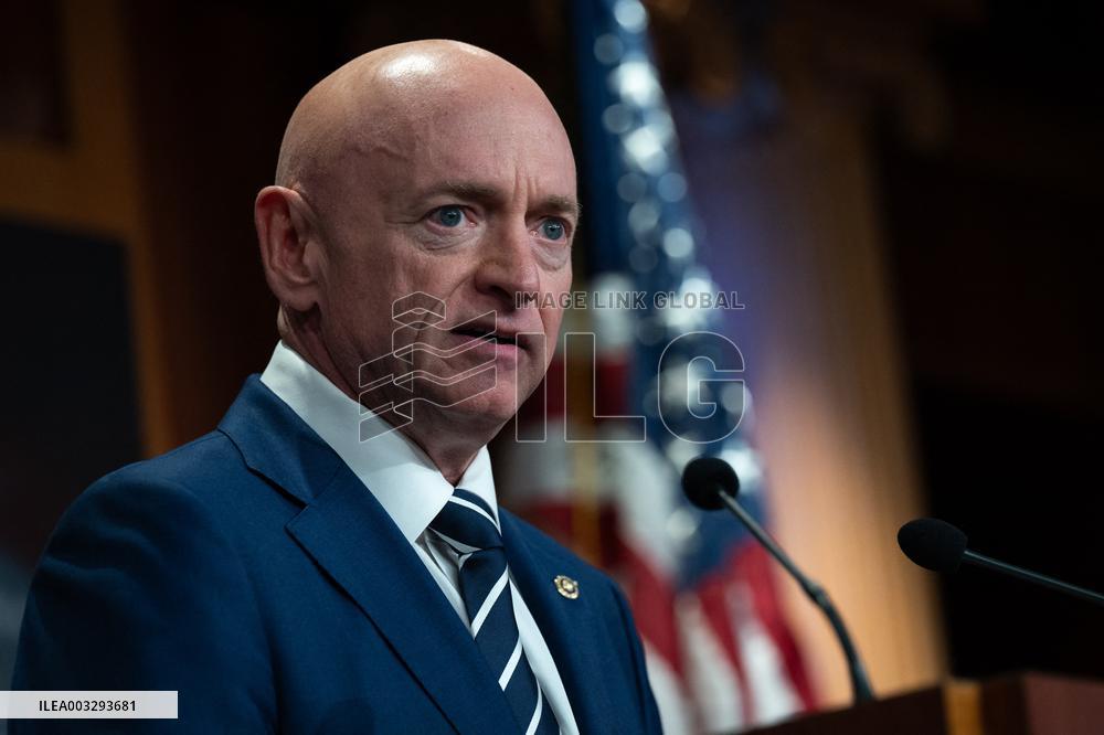 Schumer Holds A Press Conference On Project 2025 - Washington