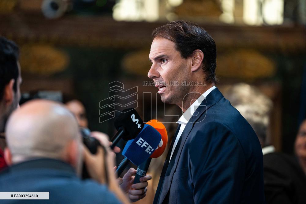 Rafael Nadal Inaugurates The New Movistar Space - Madrid