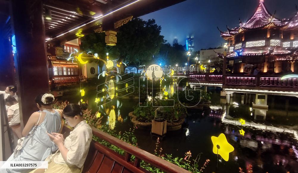 Lantern Show Celebrate Mid-Autumn Festival in Shanghai,