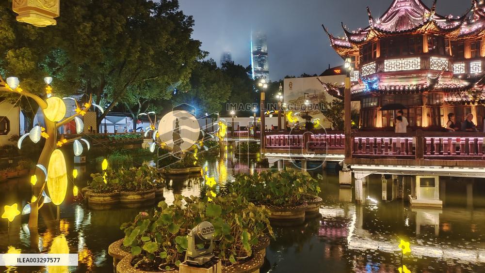 Lantern Show Celebrate Mid-Autumn Festival in Shanghai,